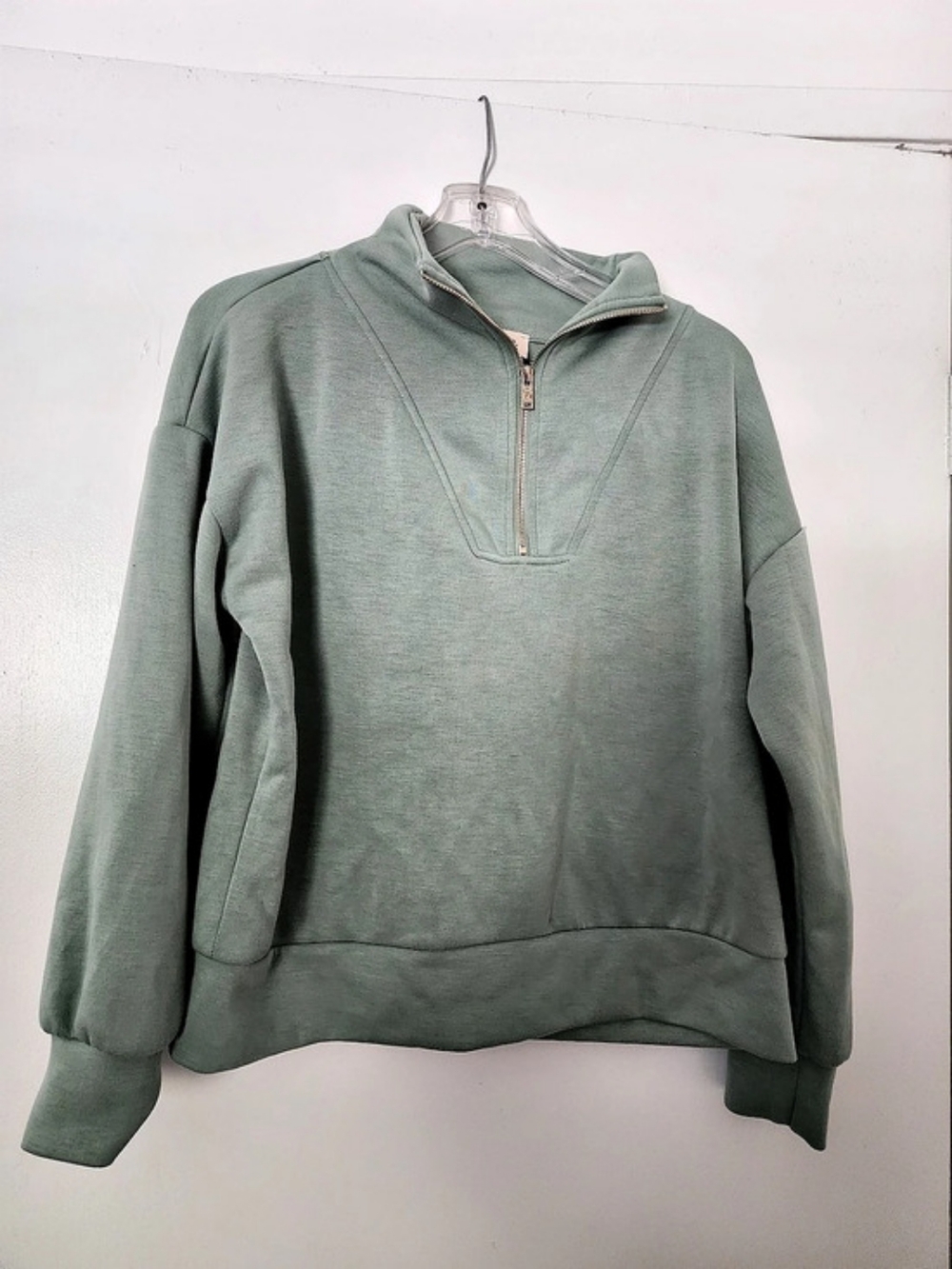 Elie Tahari Half-Zip Pullover in Green Size Large Like New